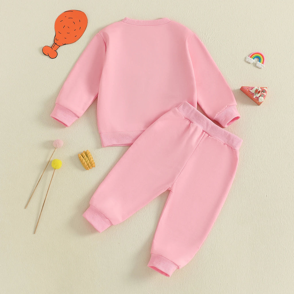 Lioraitiin Toddler Baby Girl 2Pcs Thanksgiving Outfits Long Sleeve