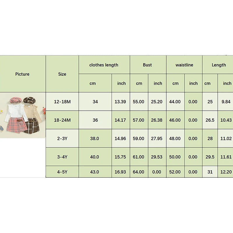 Lioraitiin Toddler Girl Outfits Solid Color Ribbed Knit Ruffles Crew
