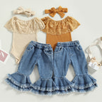 Lioraitiin 0-24M Infant Baby Girls 3Pcs Pants Set Sleeveless Lace