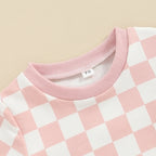 Lioraitiin 0-3Y Toddler Baby Girl Short Outfit Checkered Plaid Short