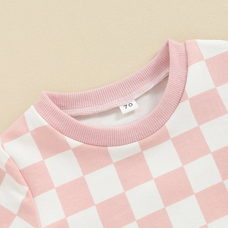 Lioraitiin 0-3Y Toddler Baby Girl Short Outfit Checkered Plaid Short