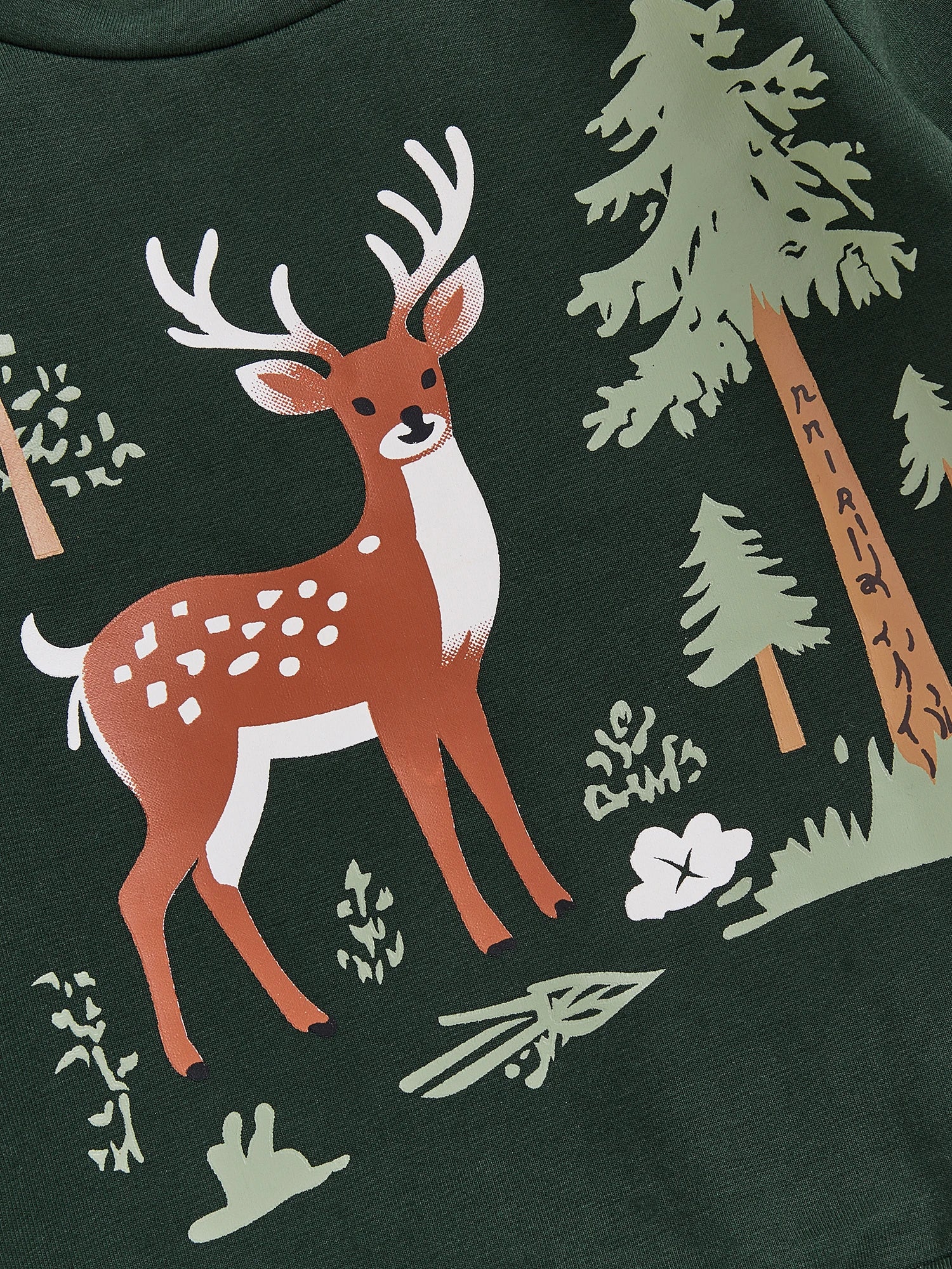 Lioraitiin Toddler Boy Christmas Reindeer Tree Print Long Sleeve