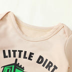 Lioraitiin Baby Boy Outfit Tractor Print Long Sleeve Rompers and