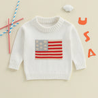 Lioraitiin Kids Baby Girls Boys 4th of July Sweater US Flag Pattern