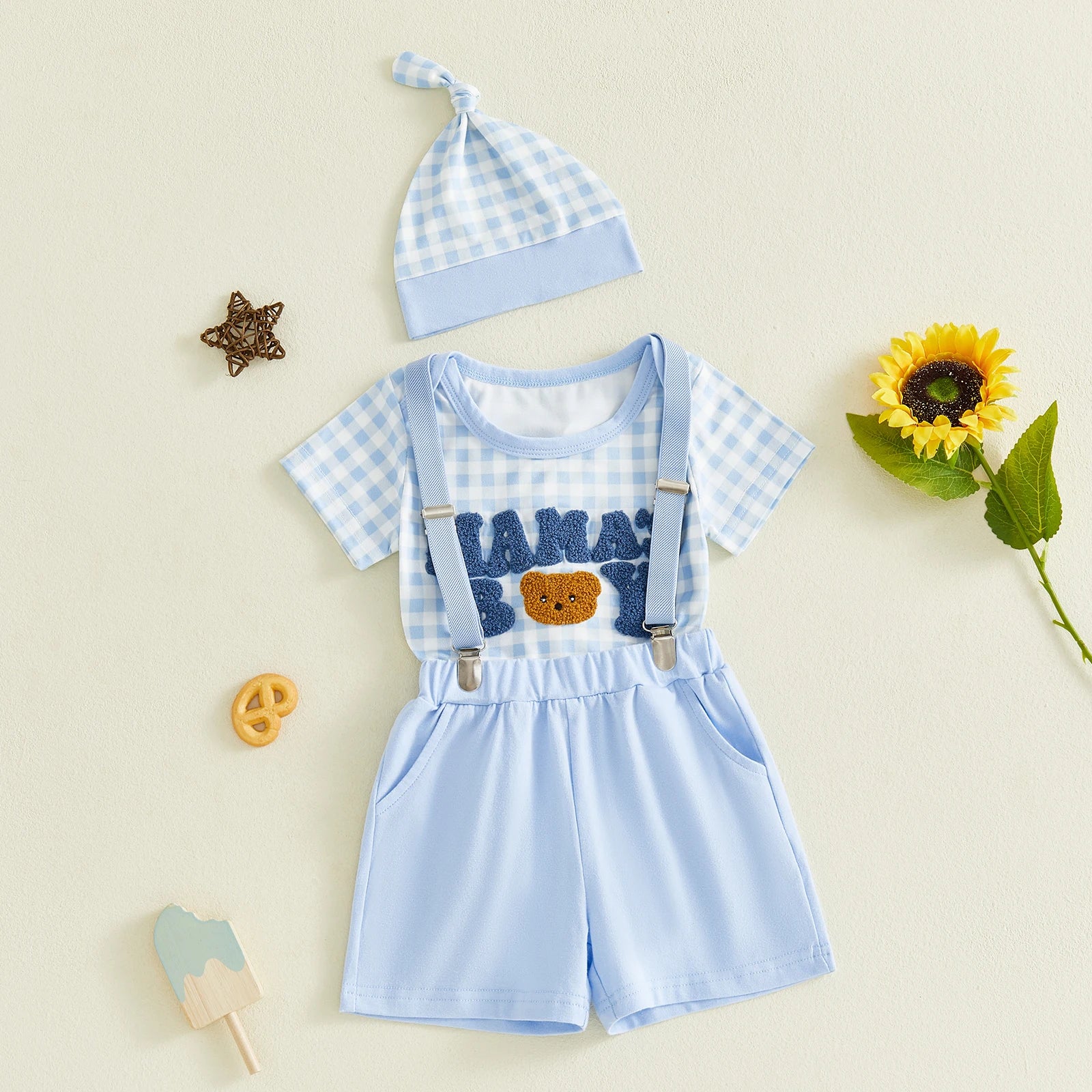 Lioraitiin Baby Boys Shorts Outfits Short Sleeve O Neck Letter