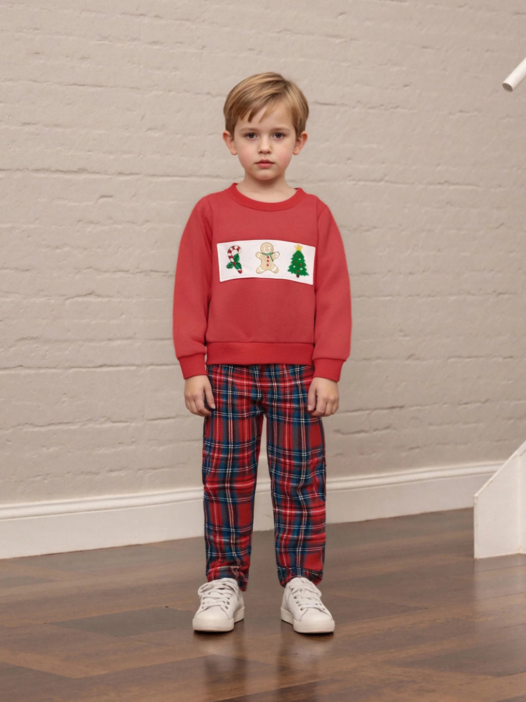 Toddler Baby Girls Boys Christmas Outfits Santa Claus Candy Print