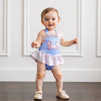 Lioraitiin Baby Girl Crab Plaid Romper Dress Tie-up Halter Neck