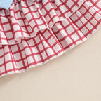 Lioraitiin Baby Girl Outfits Short Sleeve Baseball Embroidery Romper