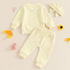 Lioraitiin Toddler Girl Outfit Daisy Embroidery Long Sleeve