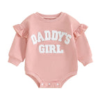 Lioraitiin 0-18M Daddys Girls Newborn Baby Ruffle Long Sleeve