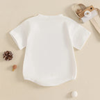 Lioraitiin Toddler Baby Boys Girls Rompers Letter Hockey Print Round