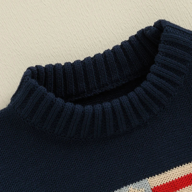Lioraitiin Kids Baby Girls Boys 4th of July Sweater US Flag Pattern