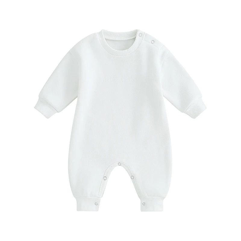 Lioraitiin 0-18M Infant Baby Boys Girl Jumpsuit Cute Letter