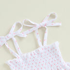 Lioraitiin Toddler Girl Outfits Plaid/Dot Print Spaghetti Strap Tank