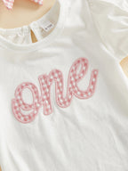 Lioraitiin Baby Girl 1st Birthday Outfit Cute Short Sleeve Letters