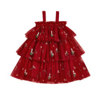Lioraitiin Toddler Baby Girl Christmas Dress Santa Claus Print