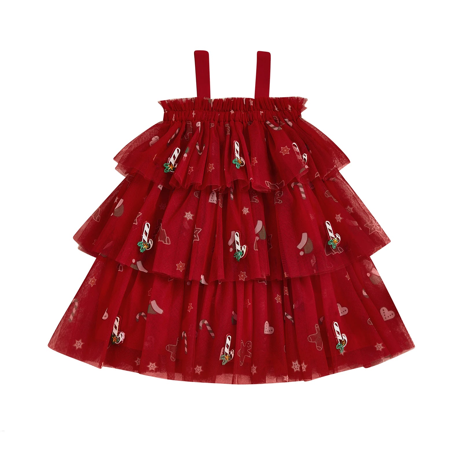 Lioraitiin Toddler Baby Girl Christmas Dress Santa Claus Print
