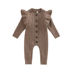 Lioraitiin 0-18M Baby Girl’s Knitted Long Sleeve Jumpsuit Fashion