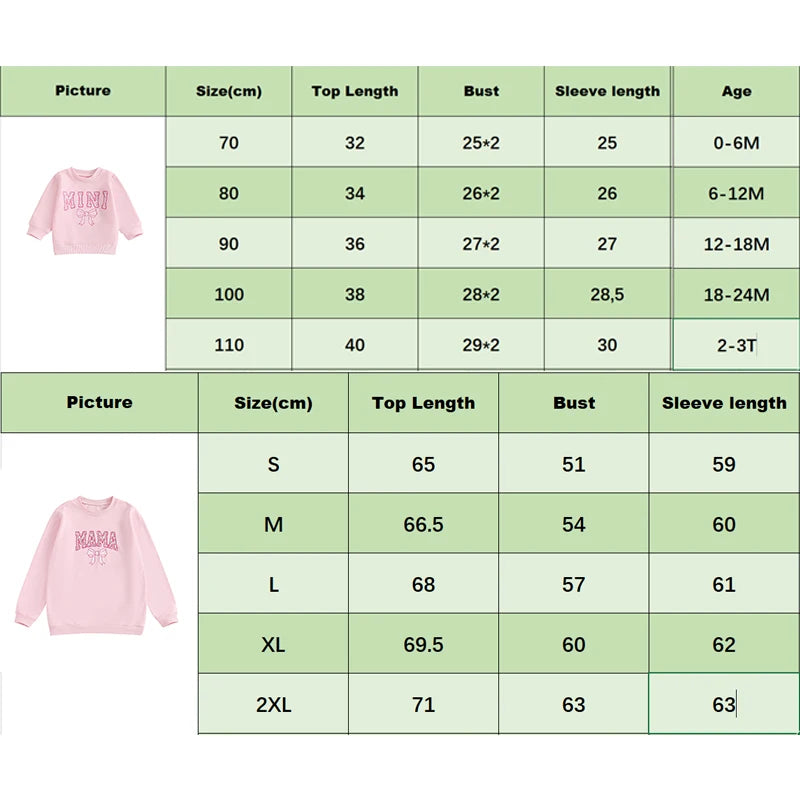 Family Matching Sweatshirt Parent-child Long Sleeve Crewneck Letter