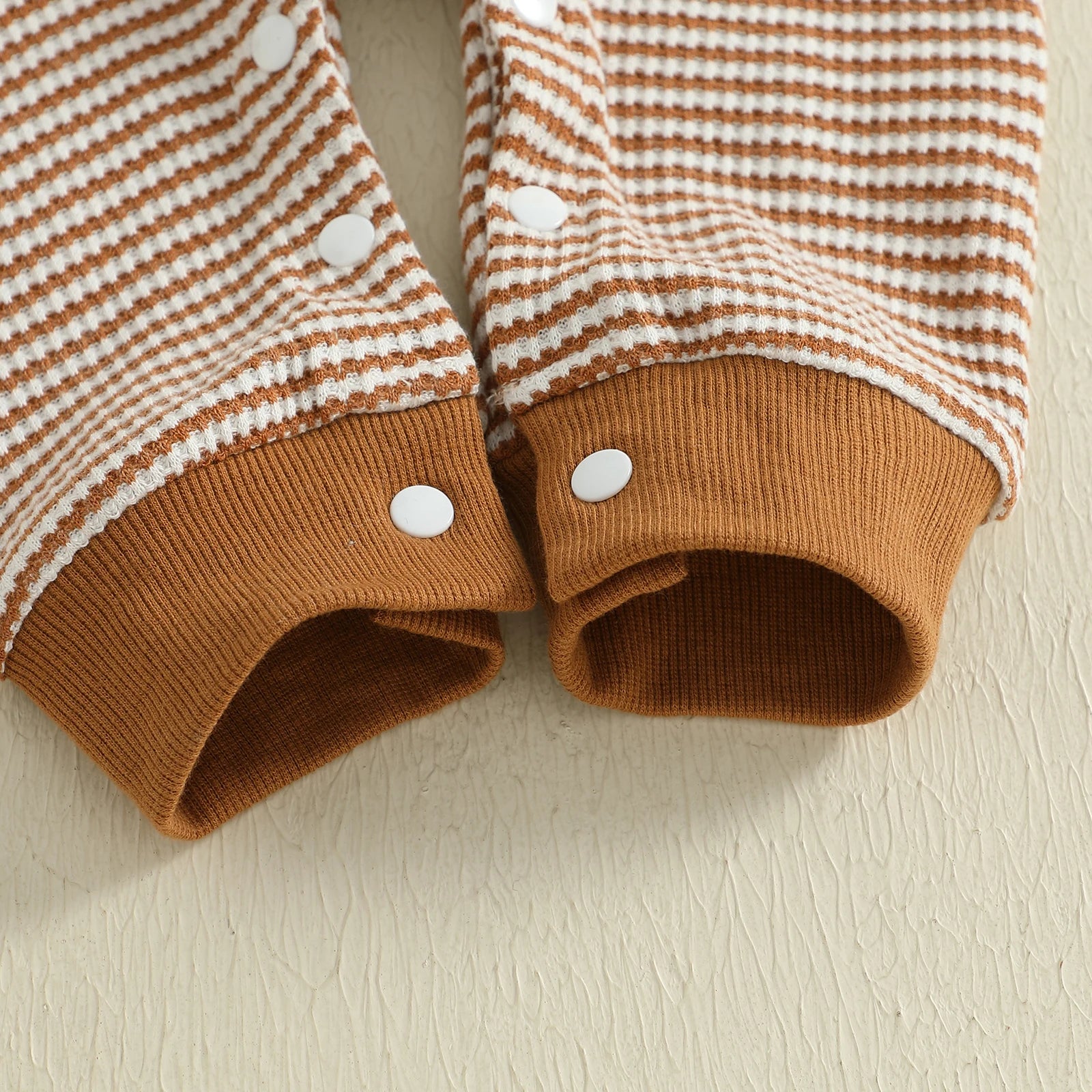 Lioraitiin Baby Boy Sweatshirt Romper Rugby Stripe Print Long Sleeve