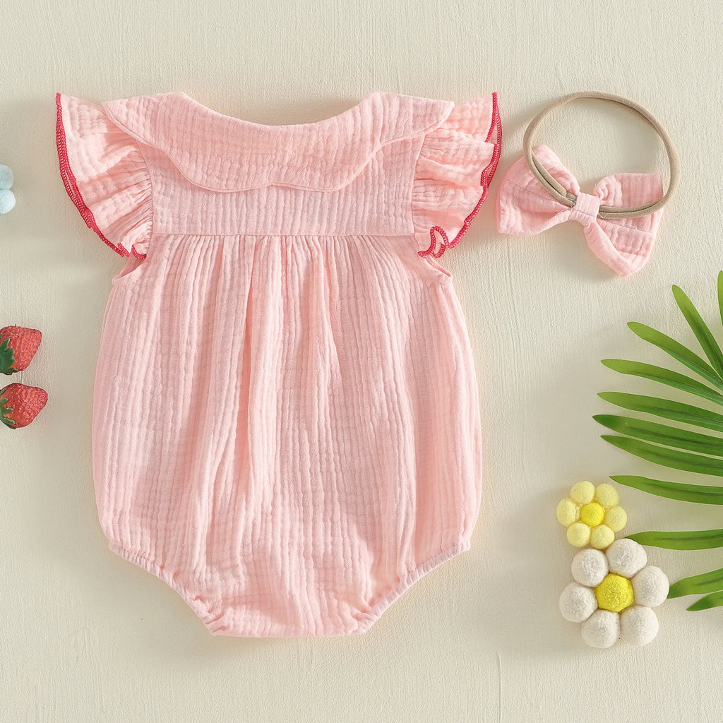 Baby Girls 2 Piece Outfits Adorable Strawberry Embroidery Flying