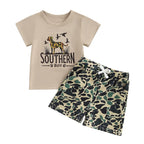 Lioraitiin Toddler Baby Boy Duck Outfit Short Sleeve T-shirts Elastic