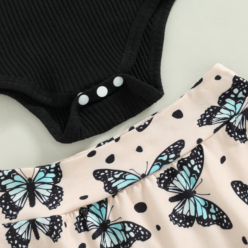 Lioraitiin 0-18M Infant Baby Girls Shorts Set Sleeveless Romper
