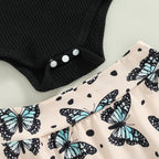 Lioraitiin 0-18M Infant Baby Girls Shorts Set Sleeveless Romper
