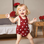 Lioraitiin Baby Girls Boys Romper Sleeveless Stars Print Bodysuit