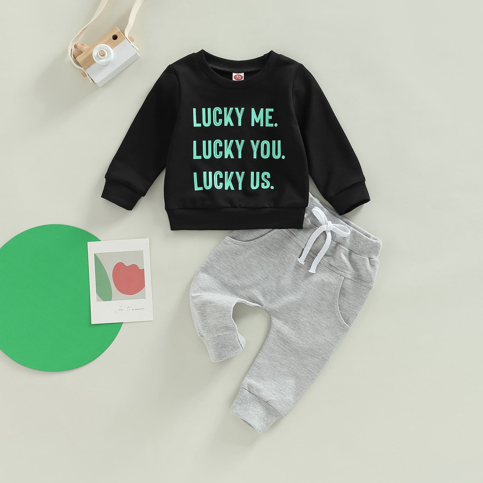 Lioraitiin 0-3Years Toddler Boys Outfit Sets St. Patrick's Day Long