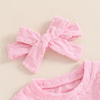 Lioraitiin Toddler Girl Outfit Daisy Embroidery Long Sleeve