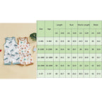 Lioraitiin Toddler Baby Boy Shorts Set Seashell/Tree Tank Tops