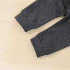 Lioraitiin 0-3Years 2Pcs Baby Boys Outfit Letter Print Long Sleeve