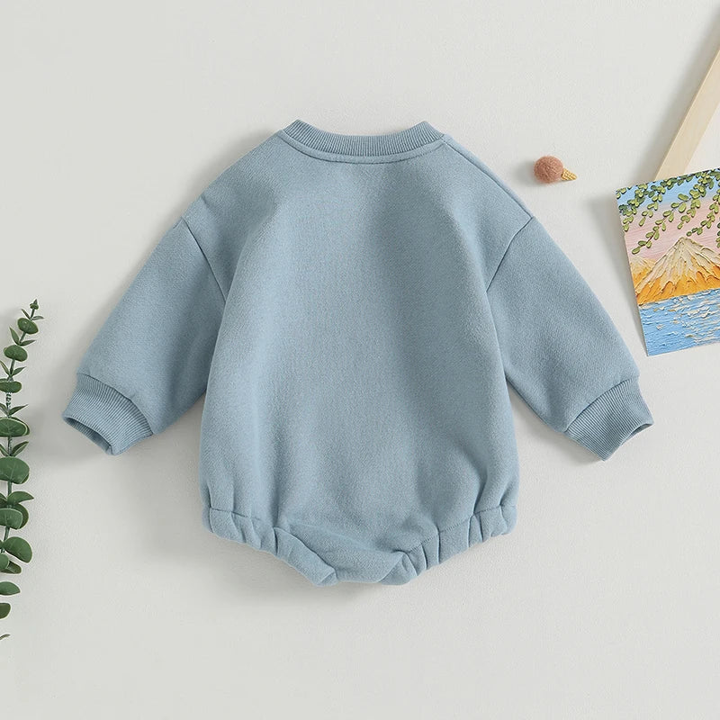 Lioraitiin 0-18M Infant Baby Boys Sweatshirt Bodysuit Long Sleeve