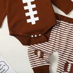 Lioraitiin 0-18M Baby Boy Girl Football Outfit Long Sleeve Sweatshirt