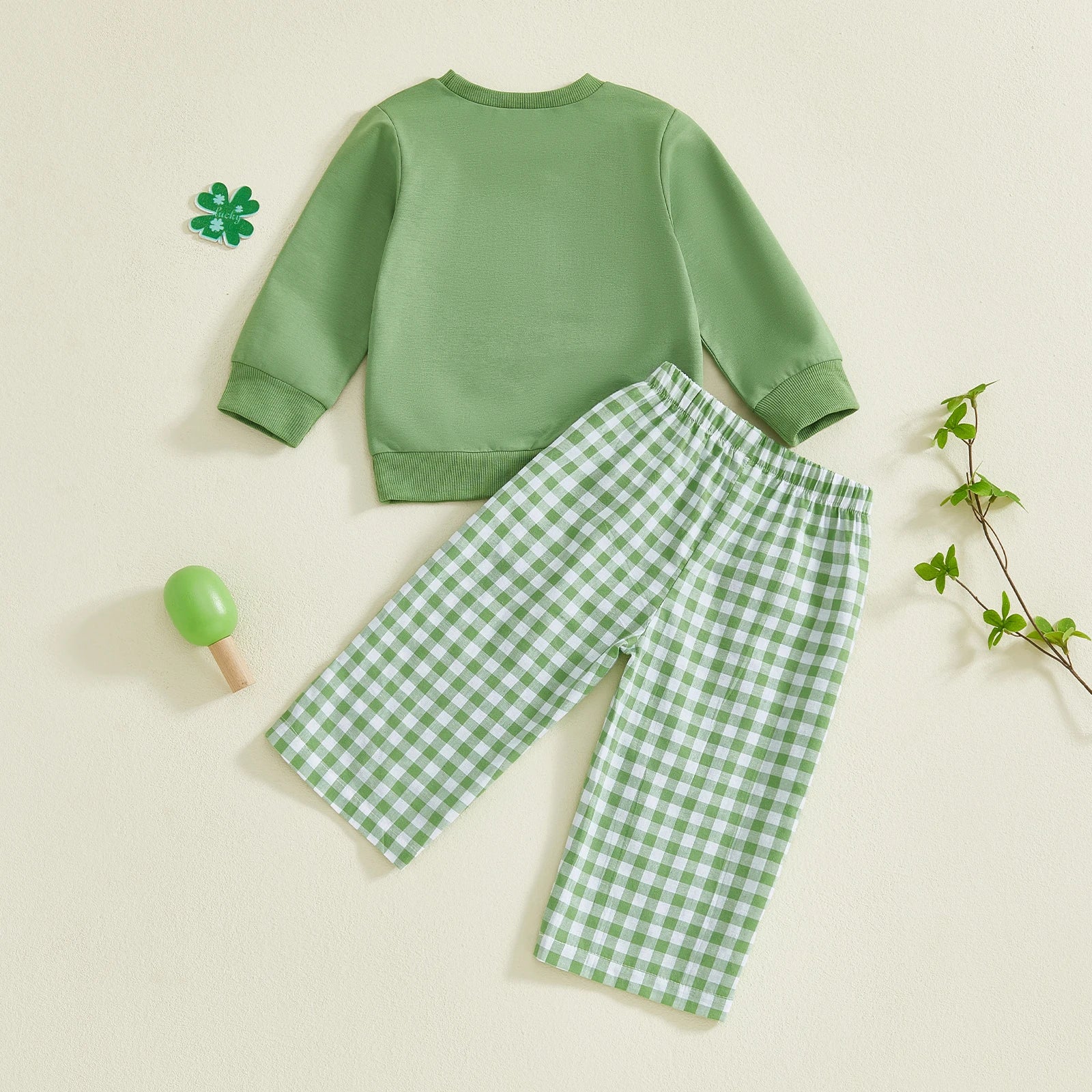 Lioraitiin Toddler Baby Boy Irish Outfit Long Sleeve Crew Neck