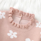 Lioraitiin Toddler Kids Girl Long Sleeve Dress Floral Print Ruffle