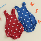 Lioraitiin Baby Girls Boys Romper Sleeveless Stars Print Bodysuit