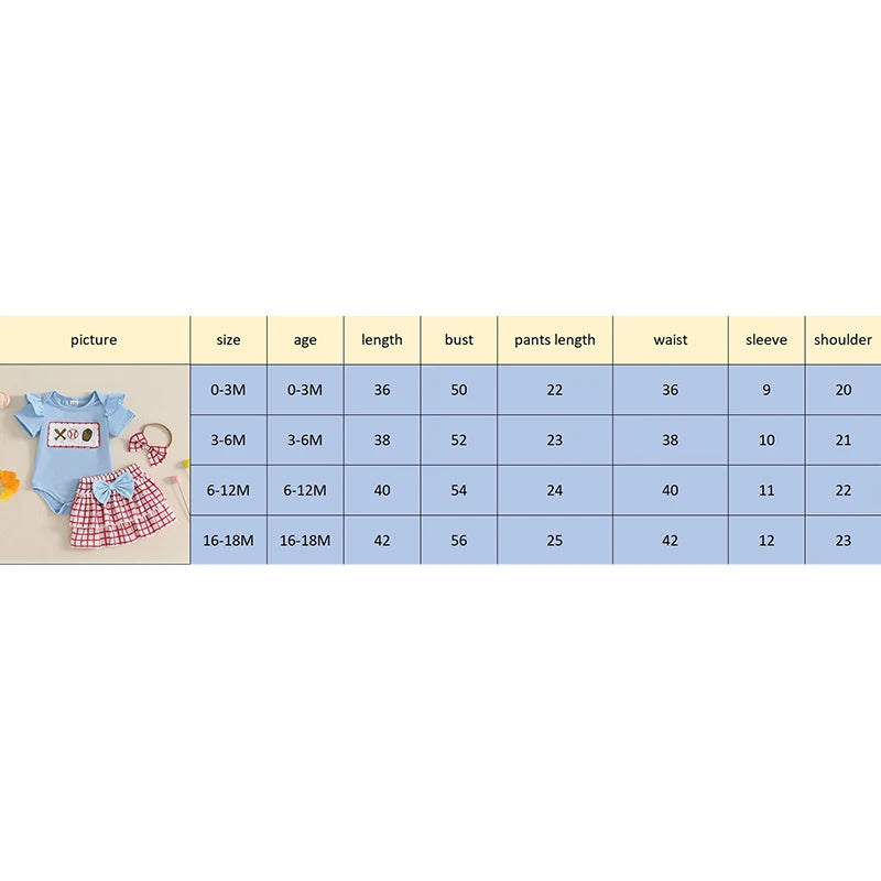 Lioraitiin Baby Girl Outfits Short Sleeve Baseball Embroidery Romper
