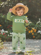 Lioraitiin Toddler Baby Boy Irish Outfit Long Sleeve Crew Neck