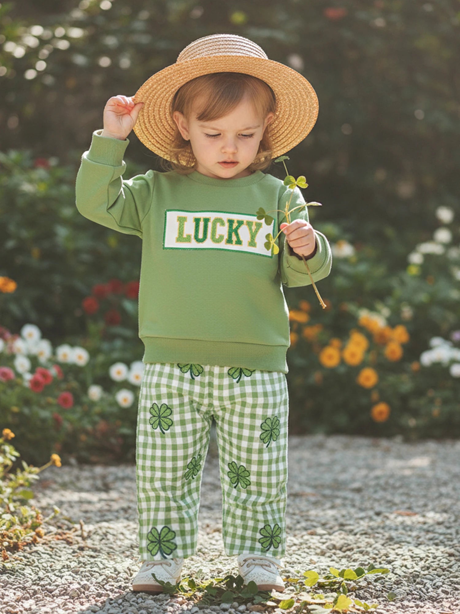 Lioraitiin Toddler Baby Boy Irish Outfit Long Sleeve Crew Neck