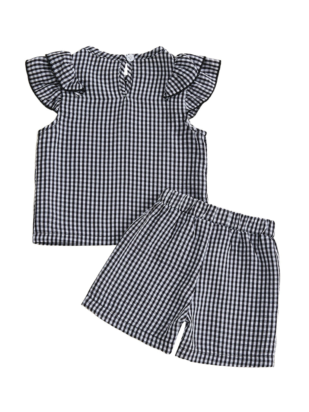 Lioraitiin Toddler Baby Girls Plaid Outfit Fashionable Cute Flying