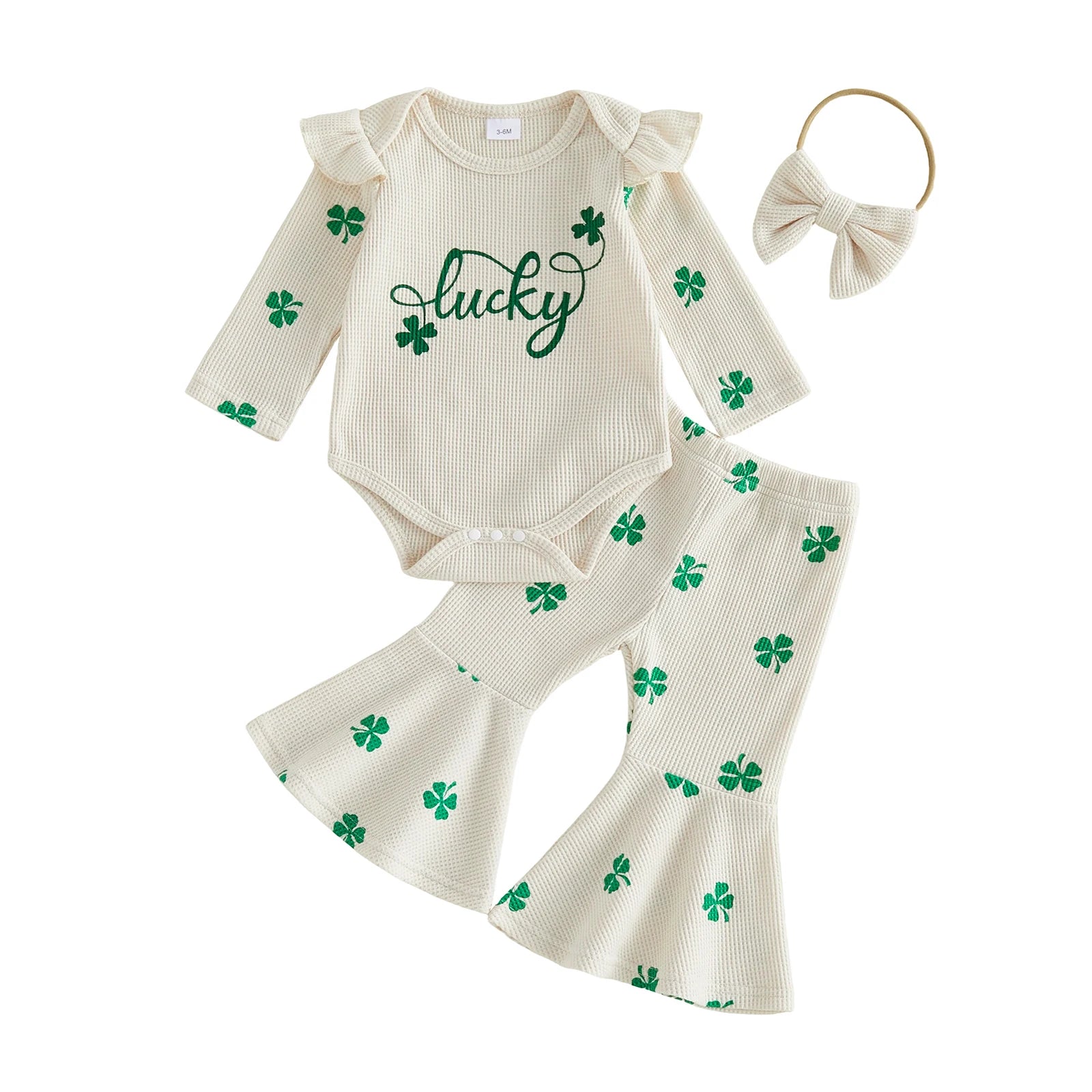 Lioraitiin Baby Girls Irish Day Outfits Long Sleeve O Neck Letter