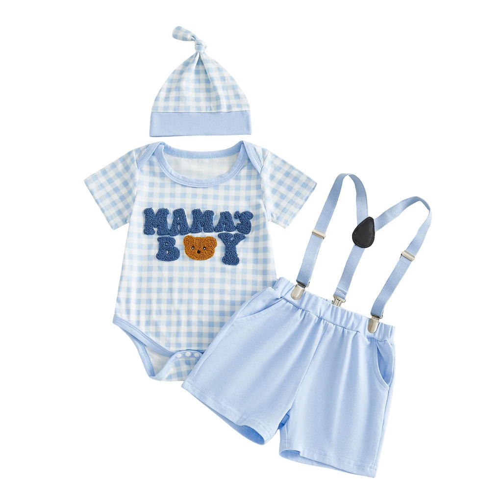 Lioraitiin Baby Boys Shorts Outfits Short Sleeve O Neck Letter