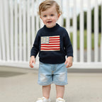 Lioraitiin Kids Baby Girls Boys 4th of July Sweater US Flag Pattern