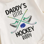 Lioraitiin Toddler Baby Boys Girls Rompers Letter Hockey Print Round