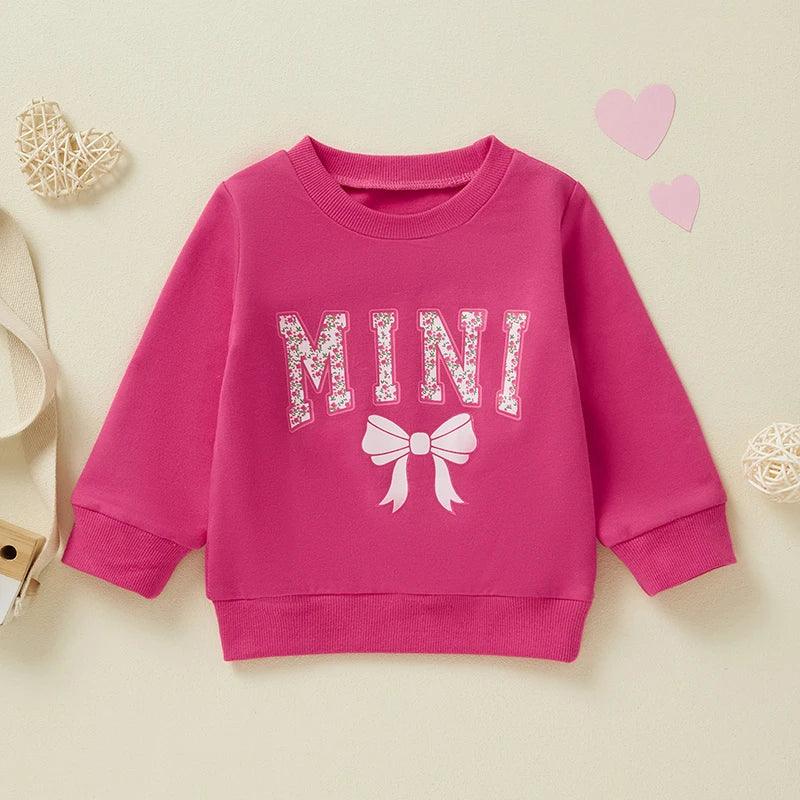 Family Matching Sweatshirt Parent-child Long Sleeve Crewneck Letter