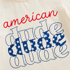 Lioraitiin Toddler Baby Boys Patriotic 4th of July Outfit Letter