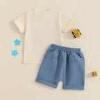 Lioraitiin Toddler Baby Boy 4th of July Outfit Star Truck Embroidery
