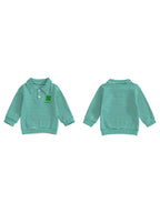 Lioraitiin Toddler Little Boy Irish Sweatshirt Striped Clover Letter